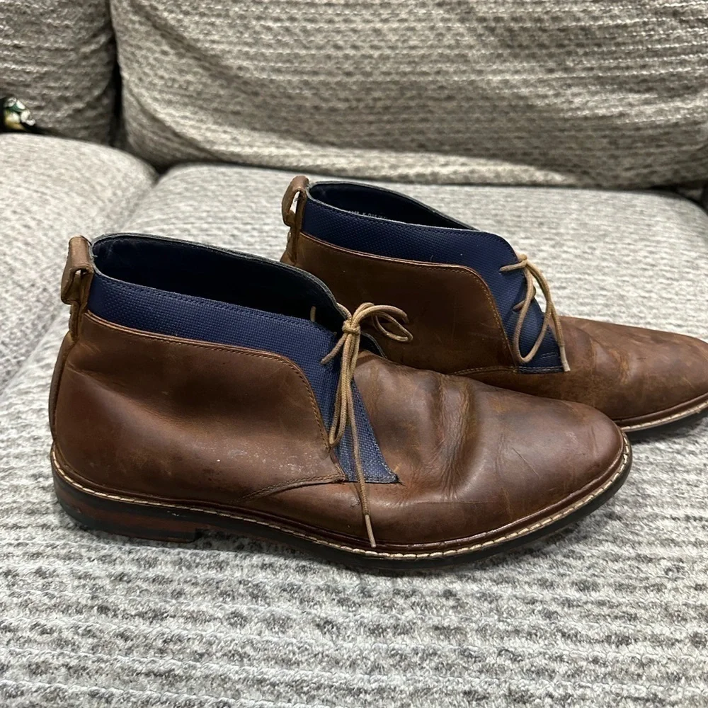 Cole Haan Boots Mens 9.5 Brown Leather Cambridge Chukka Ankle